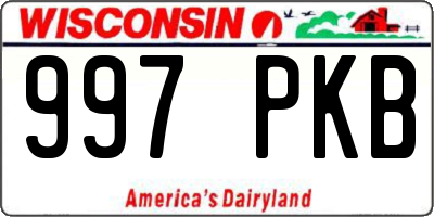 WI license plate 997PKB