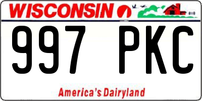 WI license plate 997PKC