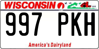 WI license plate 997PKH