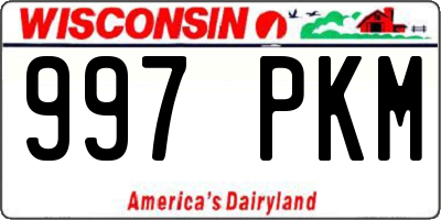WI license plate 997PKM