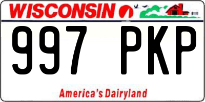 WI license plate 997PKP