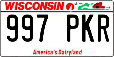 WI license plate 997PKR