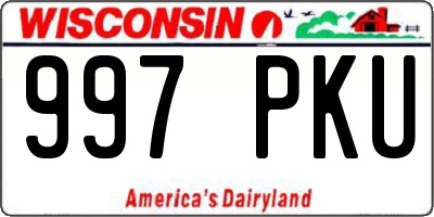 WI license plate 997PKU