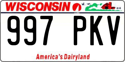 WI license plate 997PKV