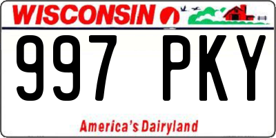 WI license plate 997PKY