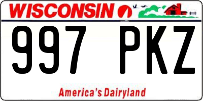 WI license plate 997PKZ