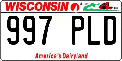 WI license plate 997PLD