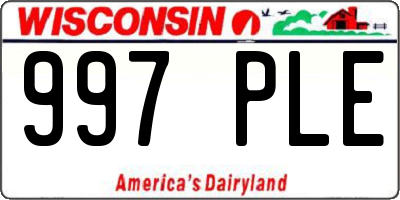 WI license plate 997PLE