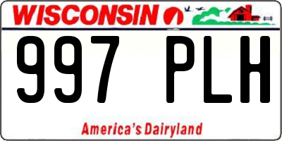WI license plate 997PLH