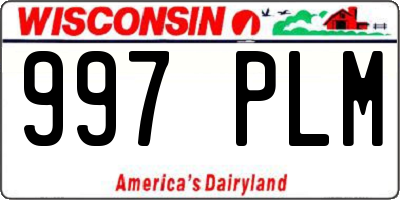 WI license plate 997PLM