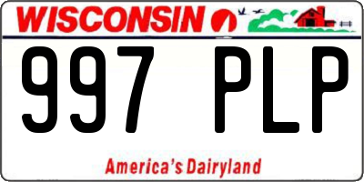 WI license plate 997PLP