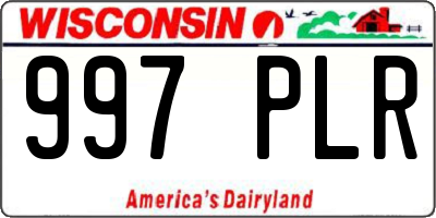 WI license plate 997PLR