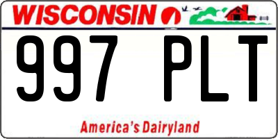 WI license plate 997PLT