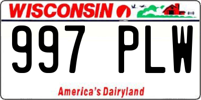 WI license plate 997PLW