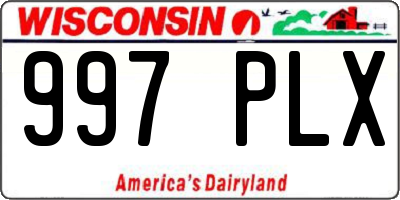 WI license plate 997PLX