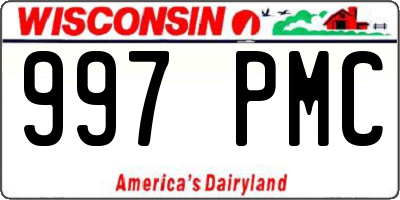 WI license plate 997PMC