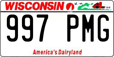 WI license plate 997PMG