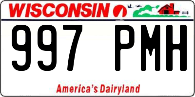 WI license plate 997PMH