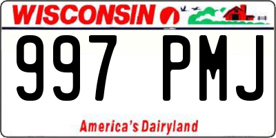 WI license plate 997PMJ