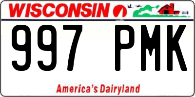 WI license plate 997PMK