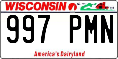 WI license plate 997PMN