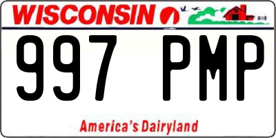 WI license plate 997PMP