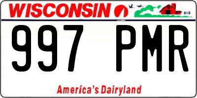 WI license plate 997PMR