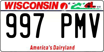 WI license plate 997PMV