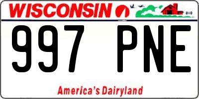 WI license plate 997PNE