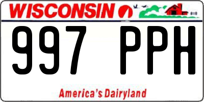 WI license plate 997PPH