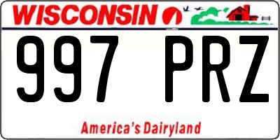 WI license plate 997PRZ