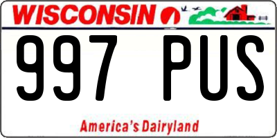 WI license plate 997PUS