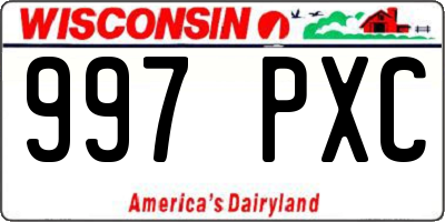 WI license plate 997PXC