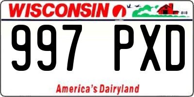 WI license plate 997PXD