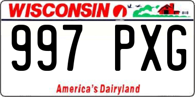 WI license plate 997PXG