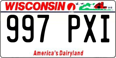 WI license plate 997PXI