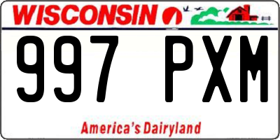 WI license plate 997PXM
