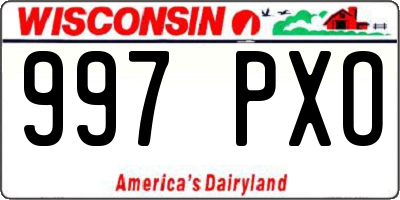 WI license plate 997PXO