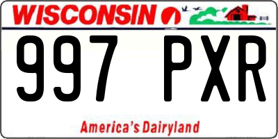 WI license plate 997PXR