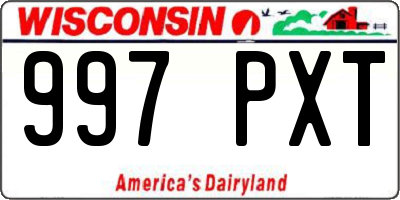 WI license plate 997PXT