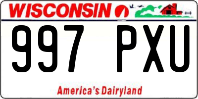 WI license plate 997PXU