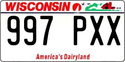 WI license plate 997PXX