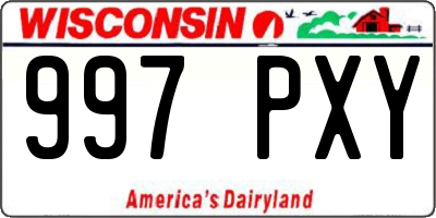 WI license plate 997PXY