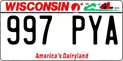 WI license plate 997PYA