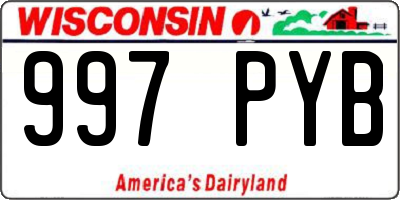 WI license plate 997PYB
