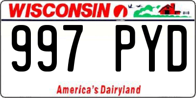 WI license plate 997PYD