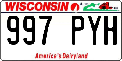 WI license plate 997PYH