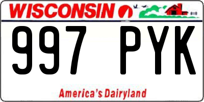 WI license plate 997PYK