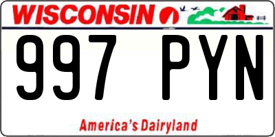 WI license plate 997PYN