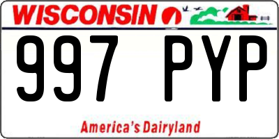 WI license plate 997PYP